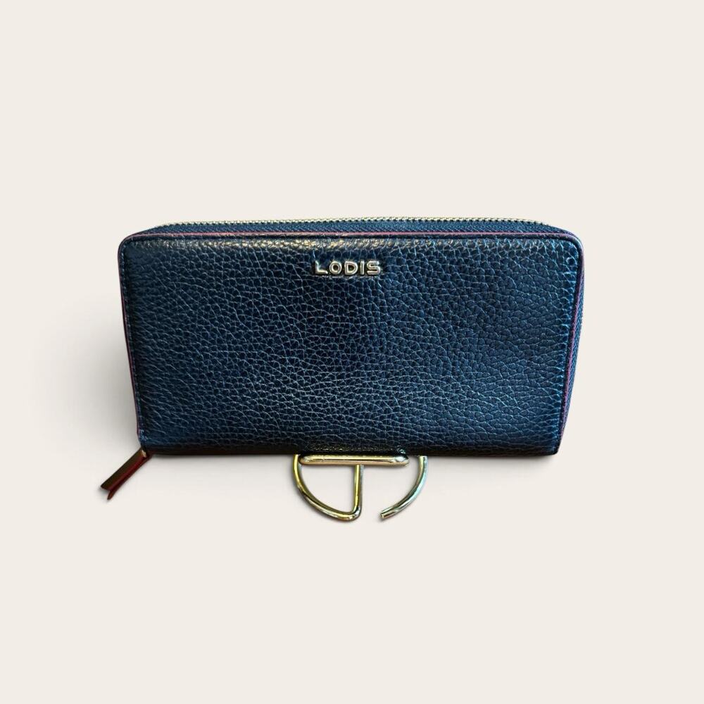 Lodis black wallet with gold